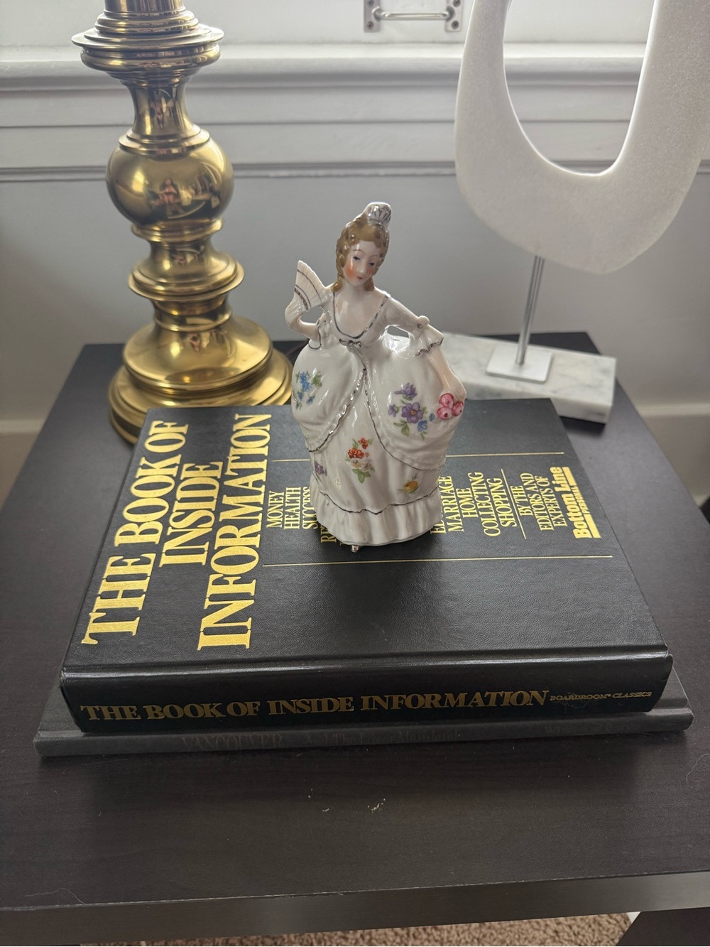 Vintage Victorian Lady Porcelain Flower Frog/ Light Diffuser with Floral Details